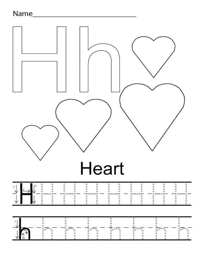Printable Letter H Tracing Online
