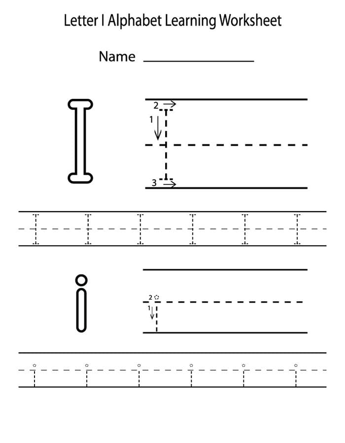 Printable Letter I For Tracing