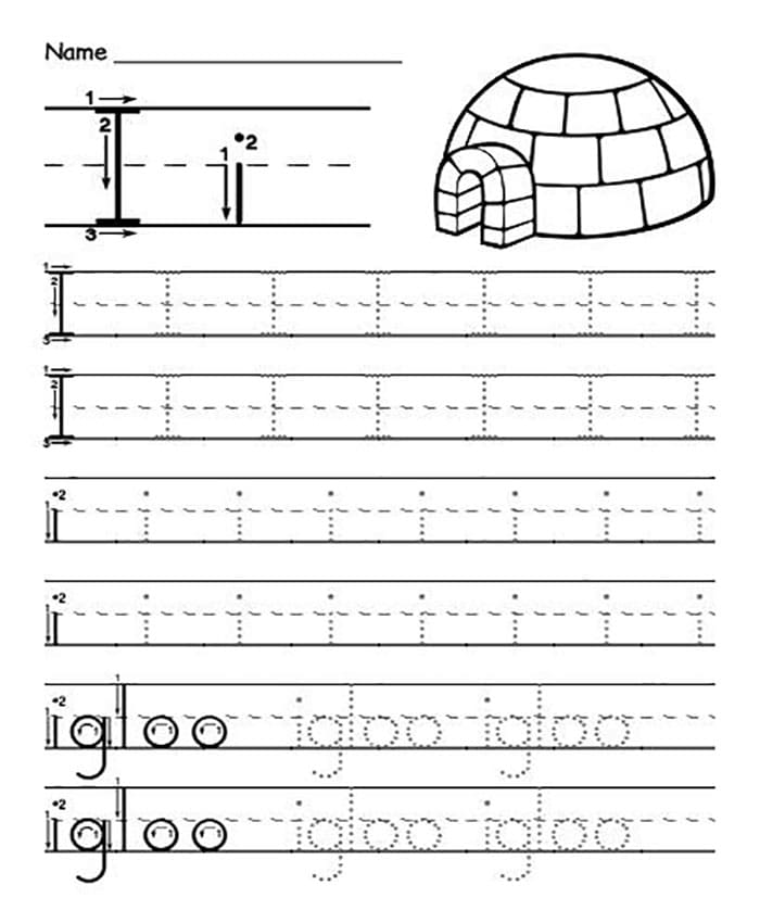 Printable Letter I Tracing Activity