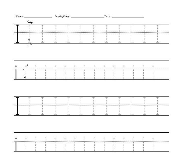 Printable Letter I Tracing And Writing
