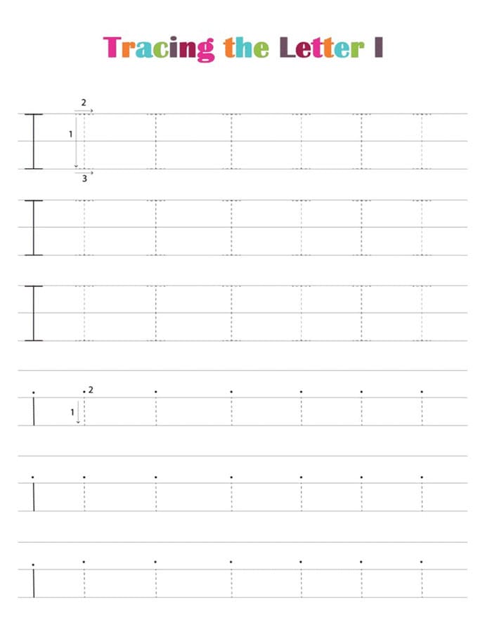 Printable Letter I Tracing Free