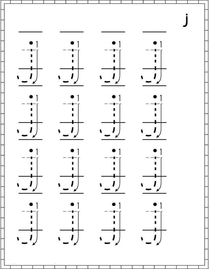 Printable Letter J Tracing Practice