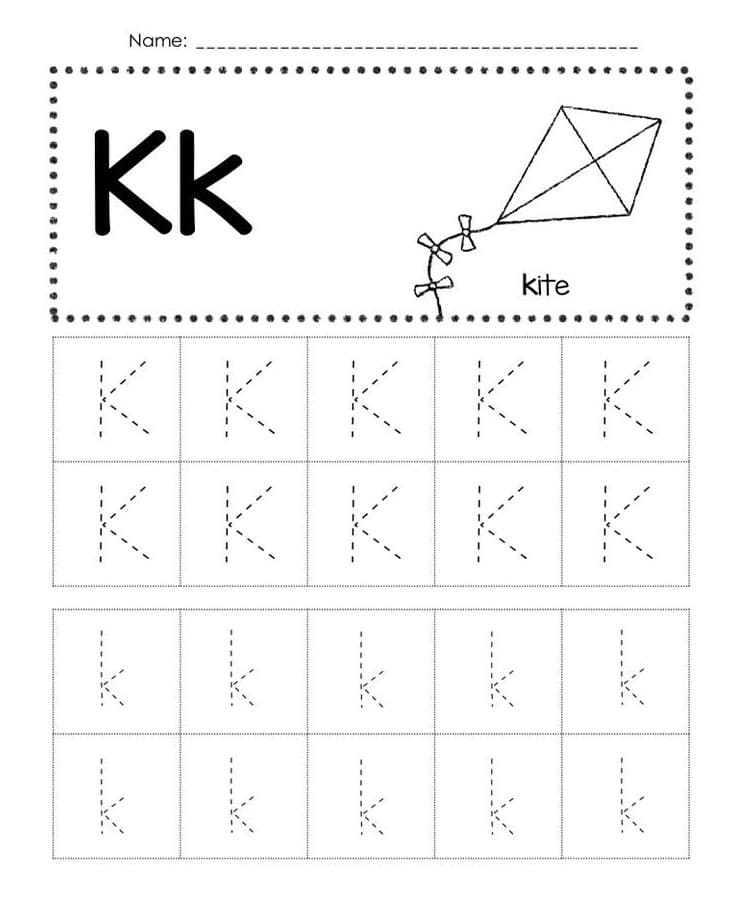 Printable Letter K To Trace