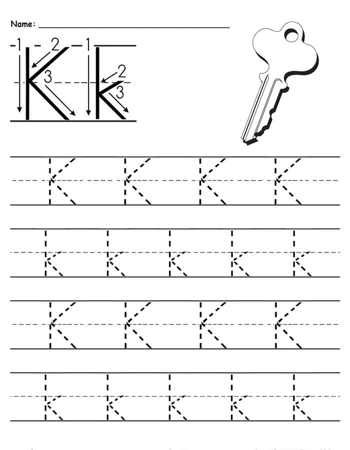 Printable Letter K Tracing And Writing
