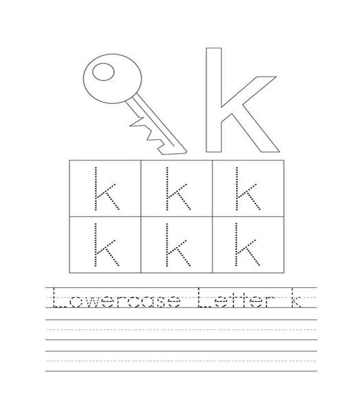 Printable Letter K Tracing Handwriting