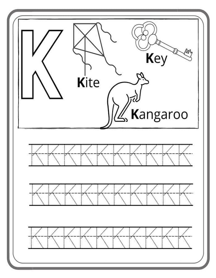 Printable Letter K Tracing Ideas