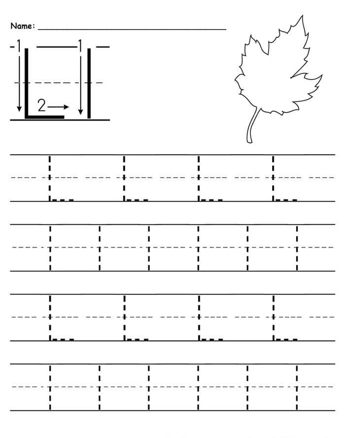 Printable Letter L To Trace