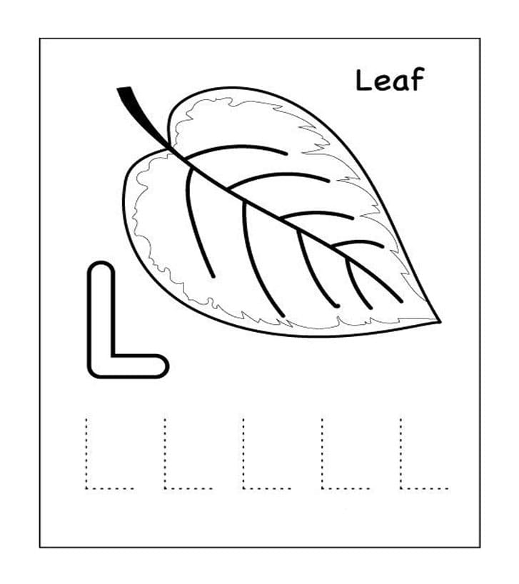 Printable Letter L Tracing Example