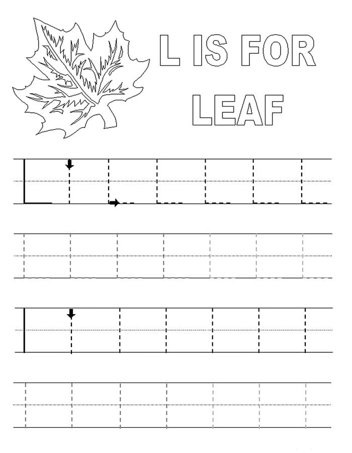 Printable Letter L Tracing Page