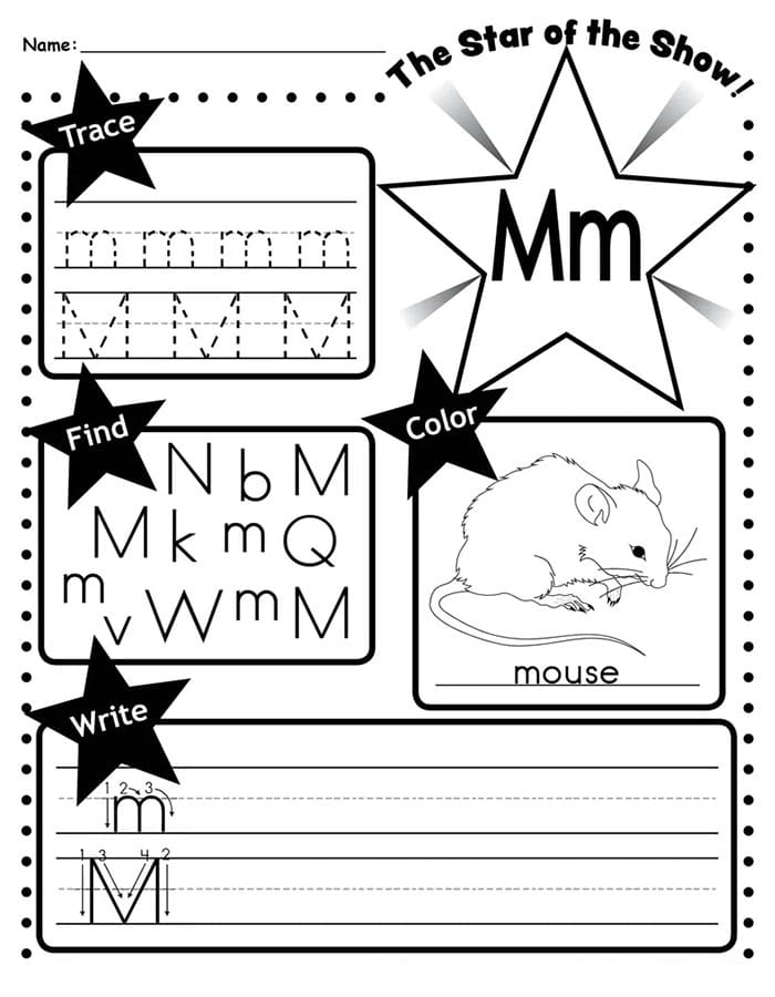 Printable Letter M For Tracing
