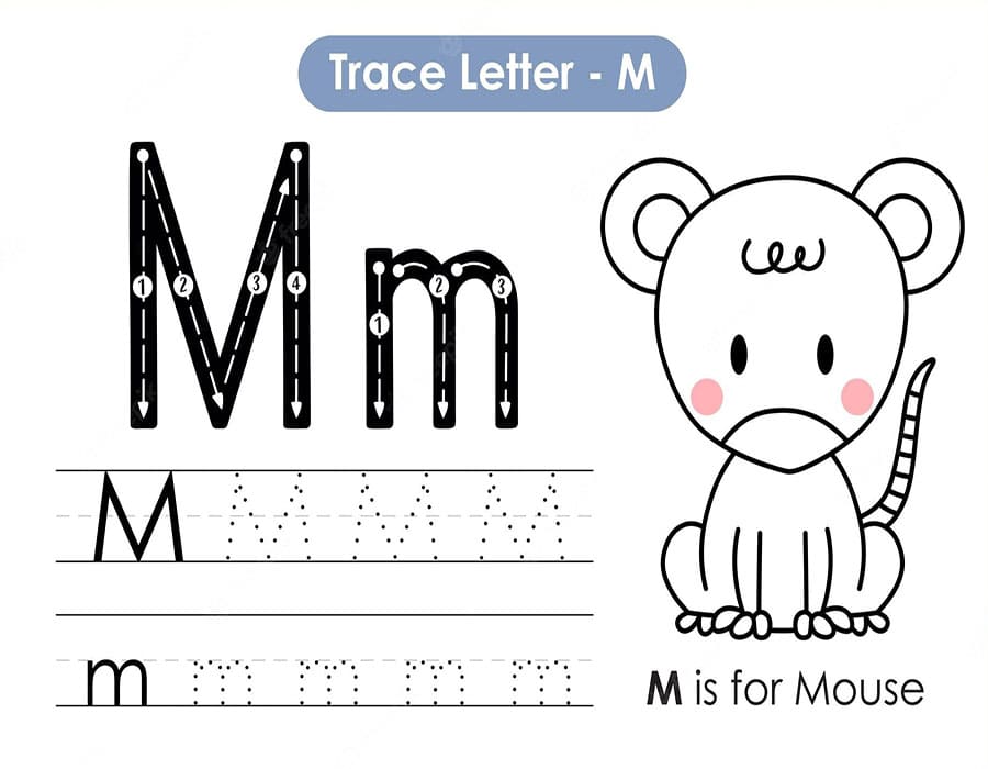 Printable Letter M To Trace