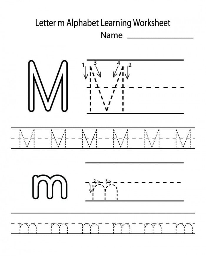 Printable Letter M Tracing For Preschool
