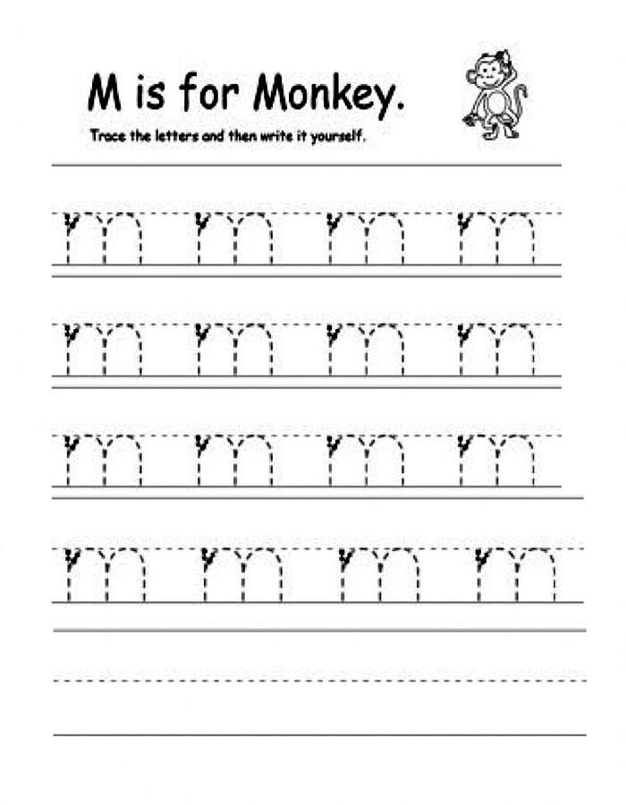 Printable Letter M Tracing Free