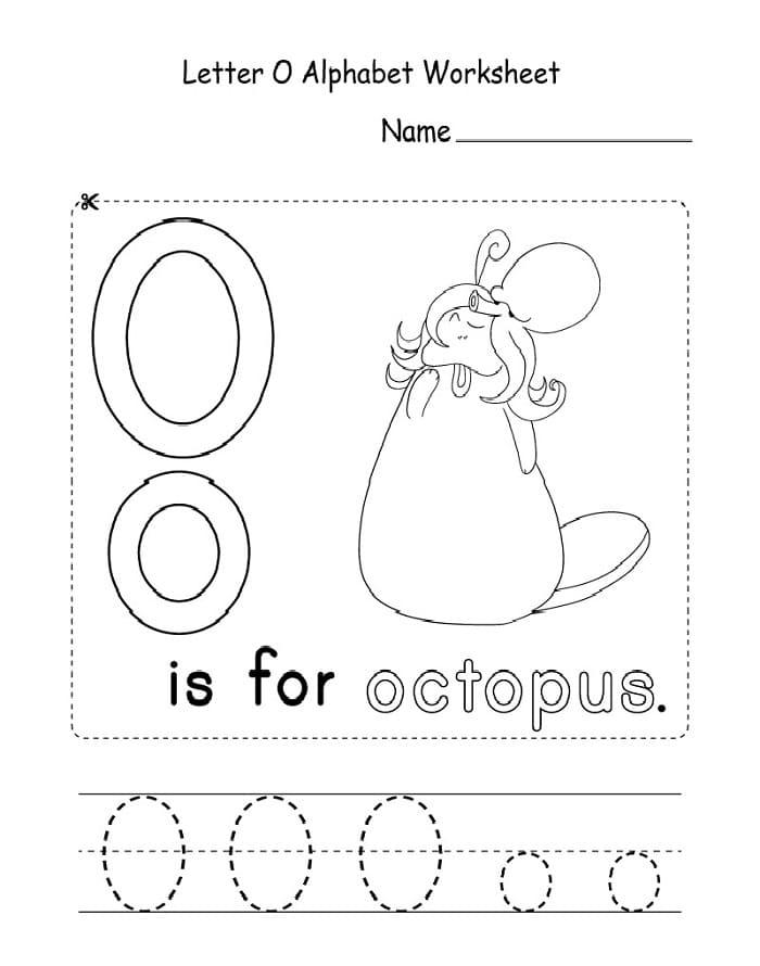 Printable Letter O Tracing Alphabet Activity