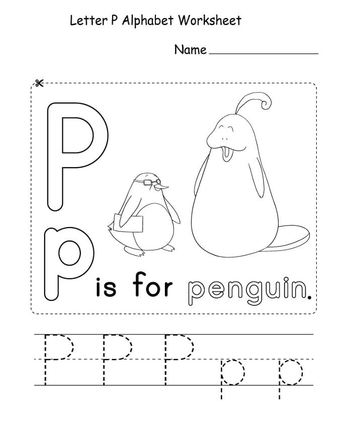 Printable Letter P Tracing Alphabet Activity