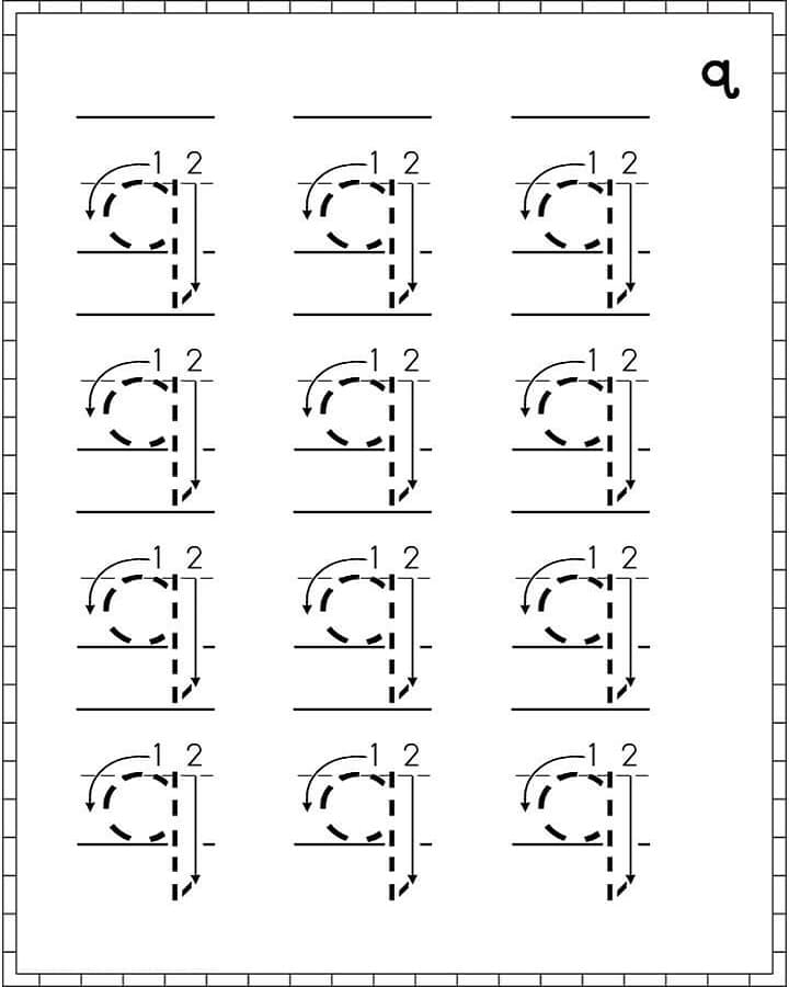 Printable Letter Q For Tracing
