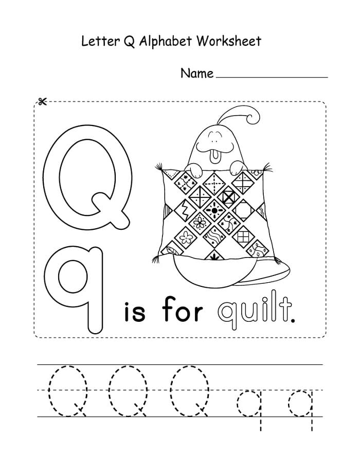 Printable Letter Q Tracing Kindergarten