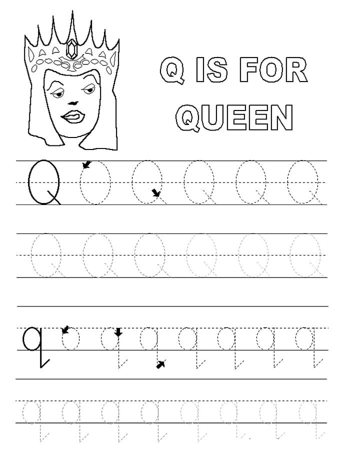 Printable Letter Q Tracing Pages