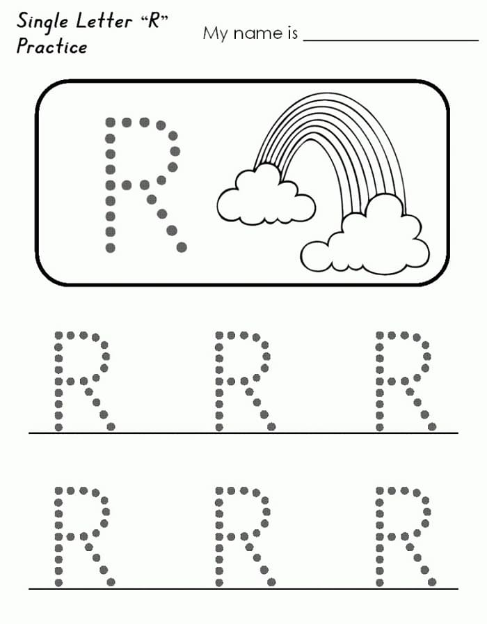 Printable Letter R For Tracing