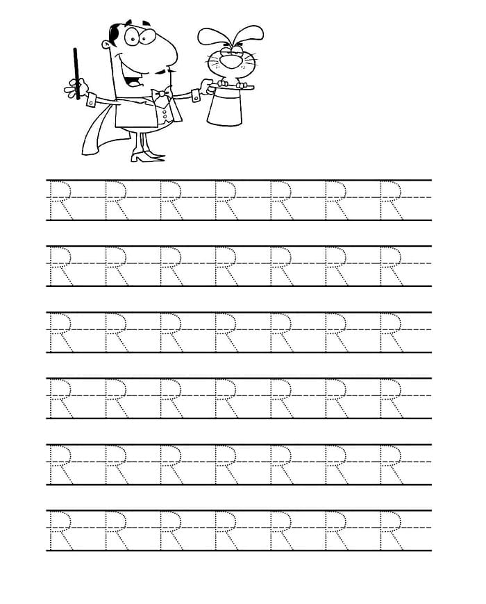 Printable Letter R Tracing Alphabet