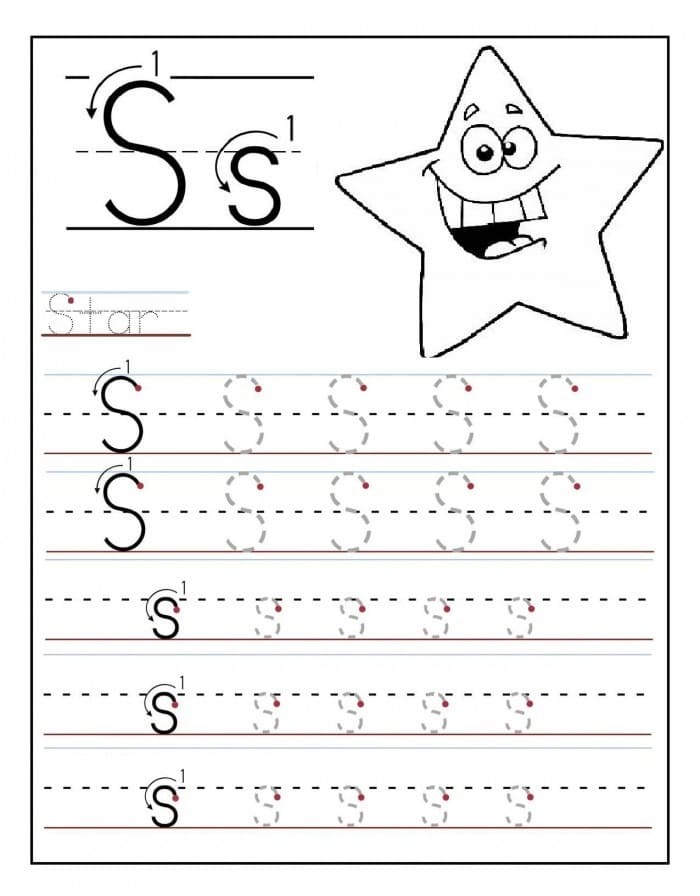 Printable Letter S Trace And Write