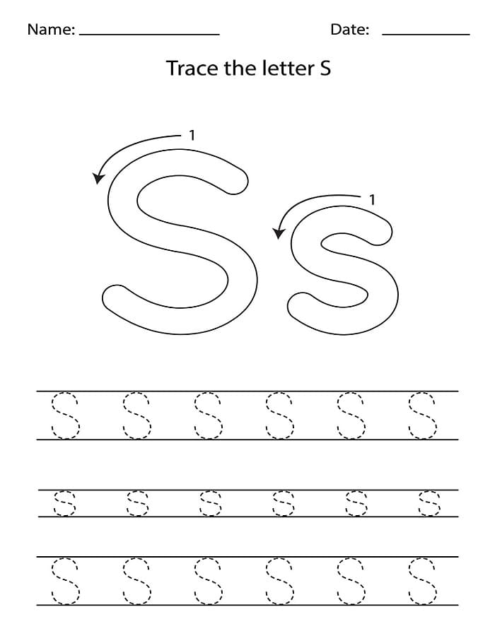 Printable Letter S Tracing Paper