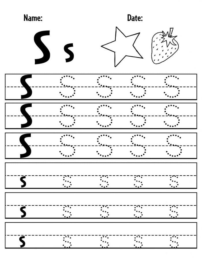 Printable Letter S Tracing Sheet