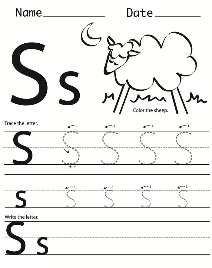 Printable Letter S Tracing Template