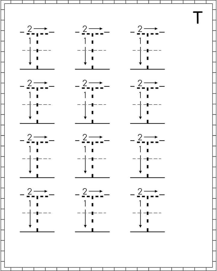 Printable Letter T To Trace