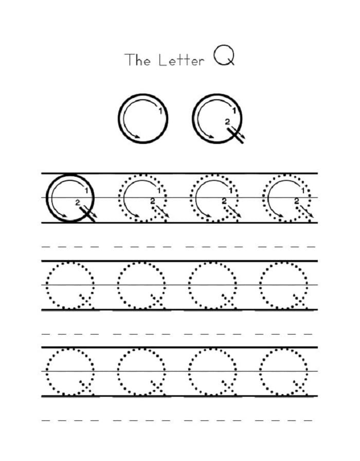 Printable Letter Tracing Q