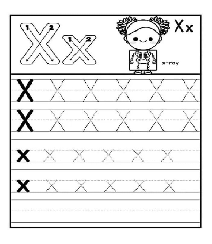 Printable Letter X For Tracing