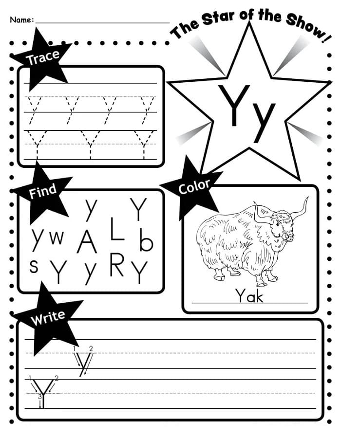 Printable Letter Y Tracing Pages
