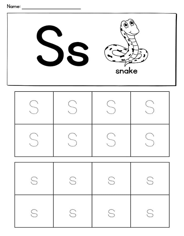 Printable Practice Tracing Letter S