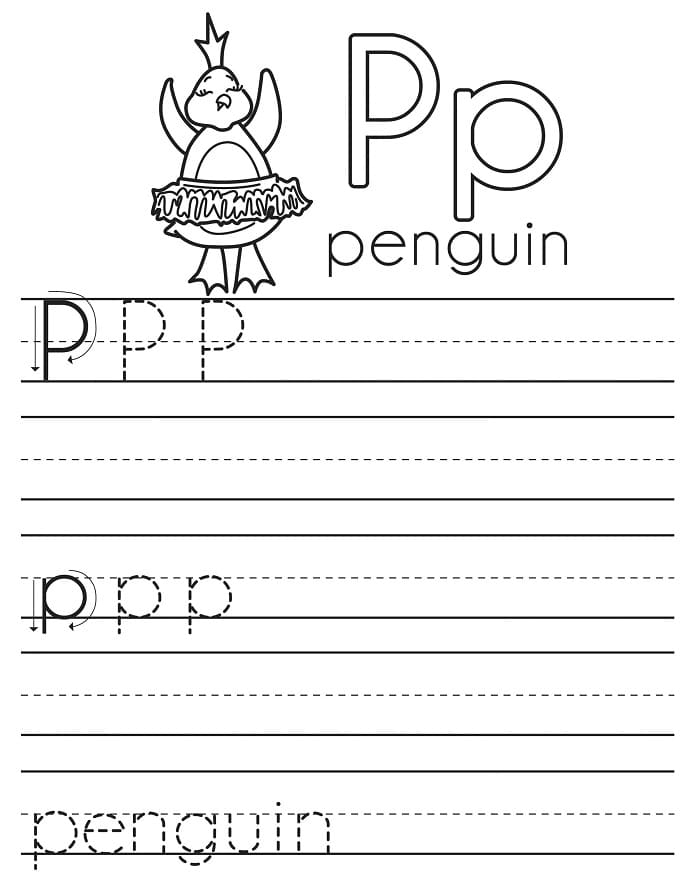 Printable The Letter P Tracing
