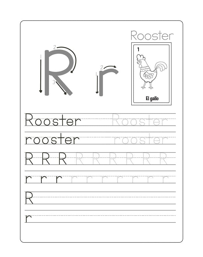 Printable Tracing Letter R Worksheets