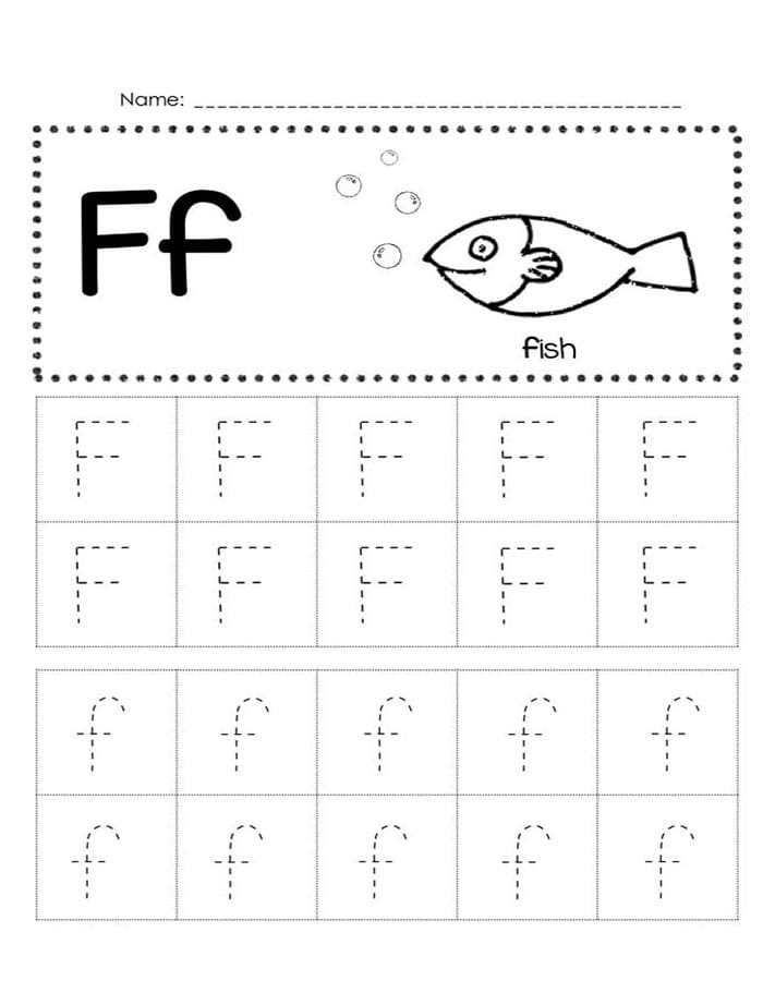 Printable Tracing Of Letter F