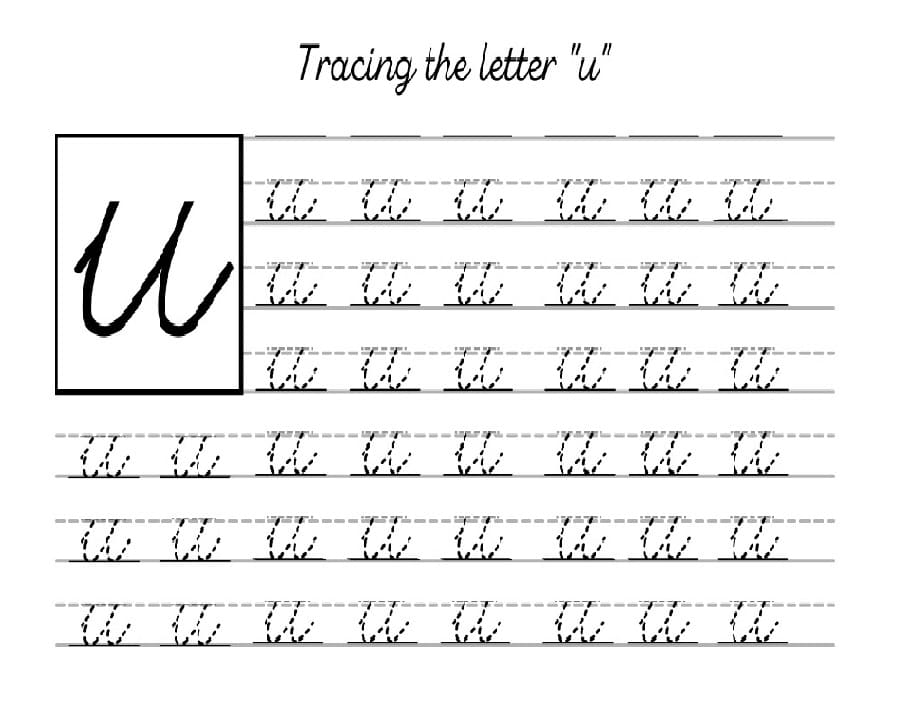 Printable Tracing Of Letter U