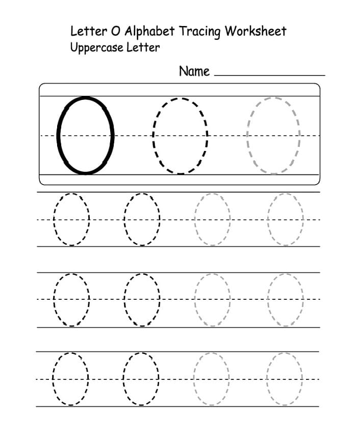 Printable Uppercase Letter O Tracing