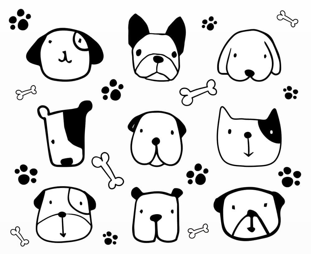 Puppy Stickers coloring page