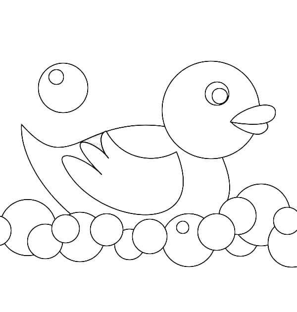 Rubber Duck for Preschool coloring page