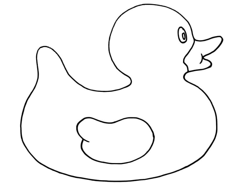 Simple Rubber Duck coloring page