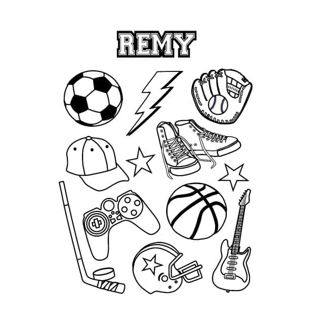 Sports Stickers coloring page