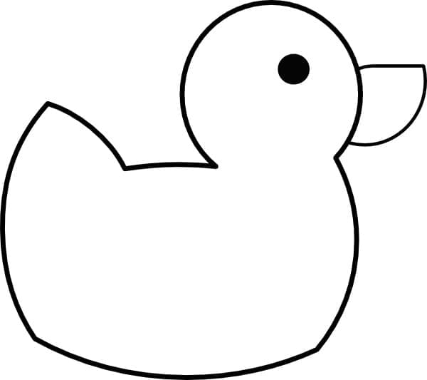 Very Easy Rubber Duck coloring page