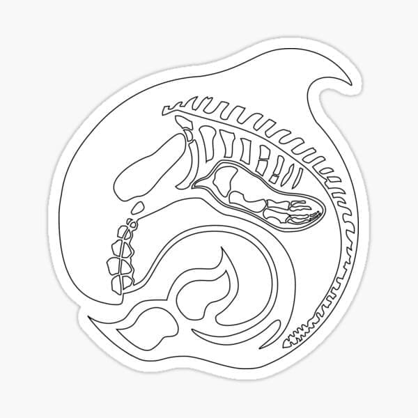 Whale Sticker coloring page