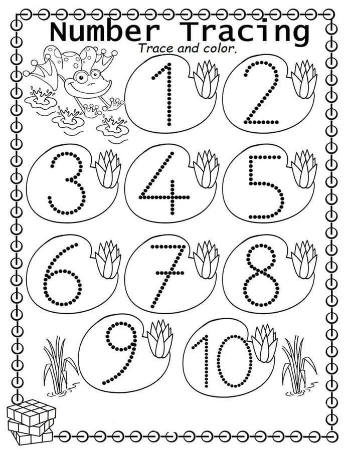 Printable Numbers 1-10 Tracing For Preschool