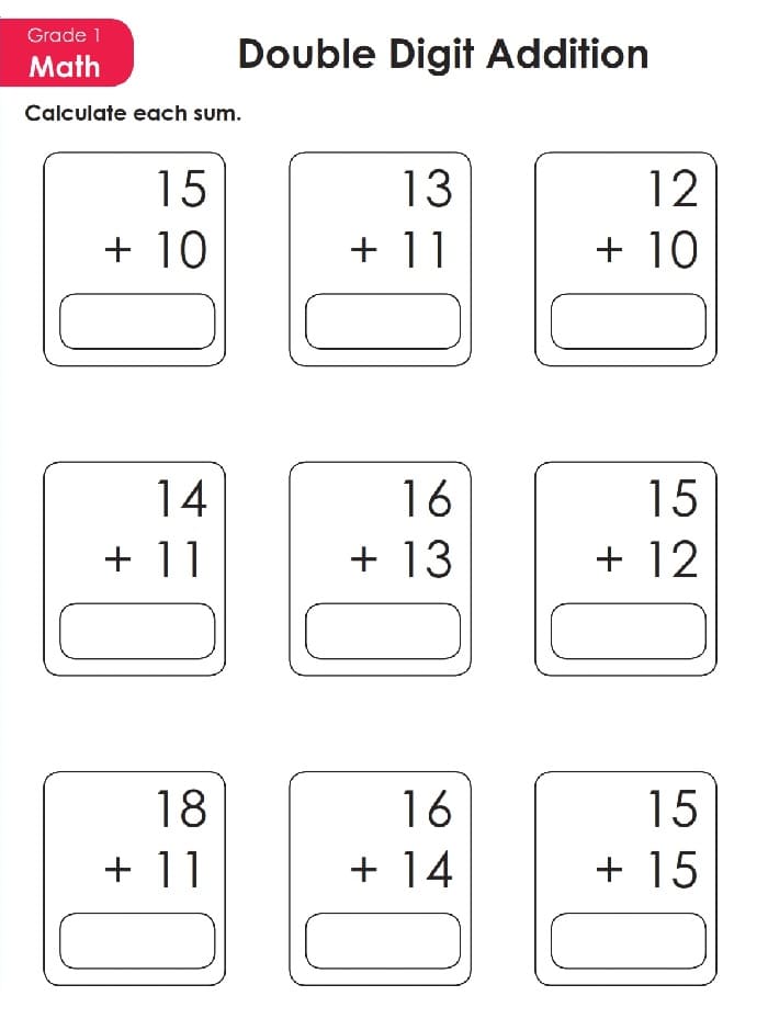 Printable CBSE Class 1 Maths Worksheet
