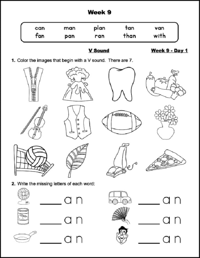 Printable Class 1 English Worksheets Spelling Workbook