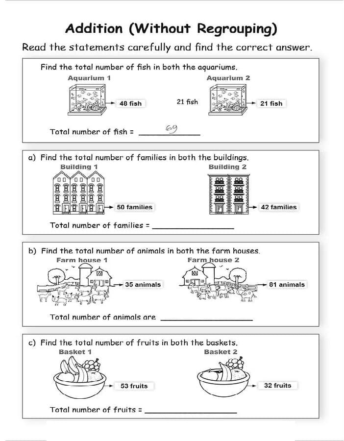 Printable Class 2 Maths Worksheets Practice