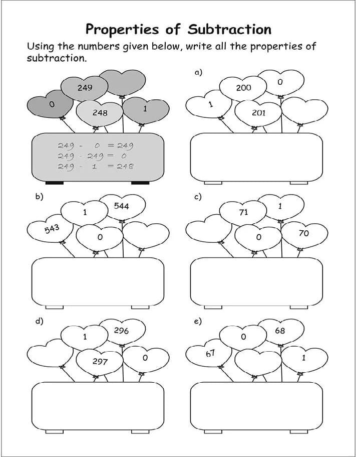 Printable Class 2 Maths Worksheets Subtraction