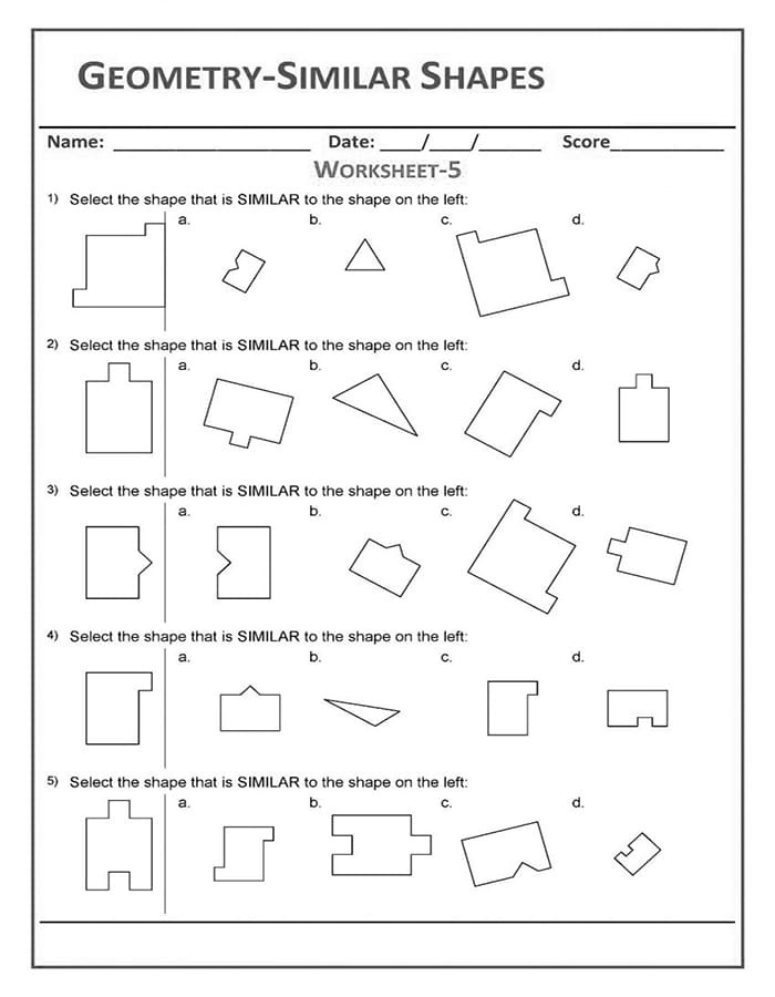 Printable Class 3 Maths Worksheets Geometry